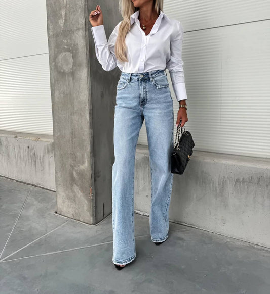 Wide leg jeans